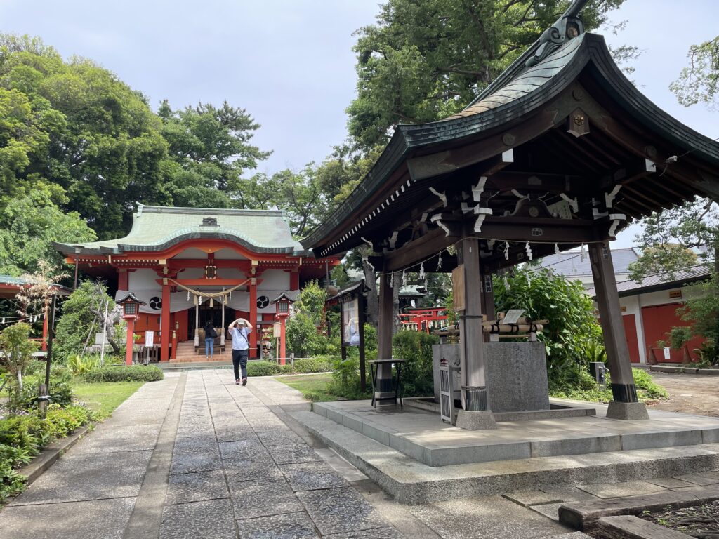 自由が丘熊野神社の手水舎