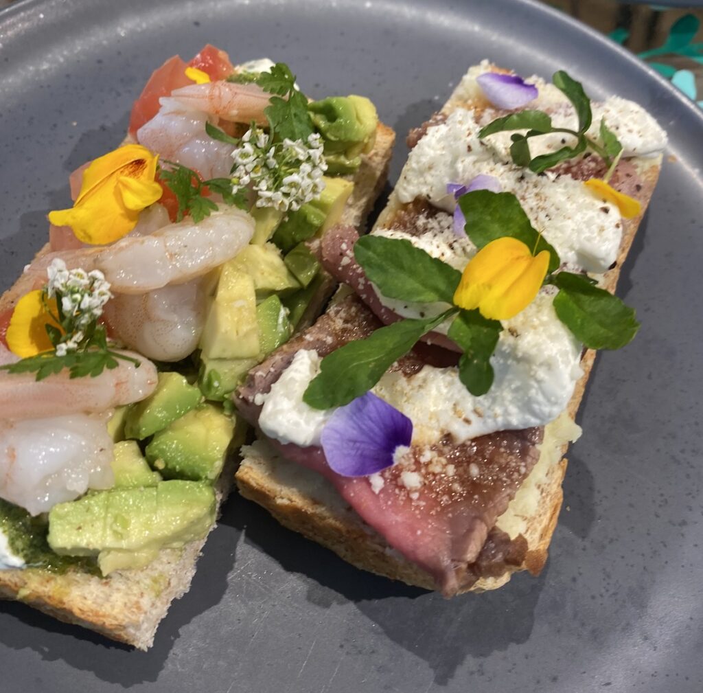 ローストビール＆エビアボカドのセット