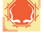 無料テンプレート 2025年の年賀状テンプレート（巳年） イラスト