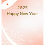 無料テンプレート 2025年の年賀状テンプレート（巳年） word