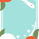 無料テンプレート 2025年の年賀状テンプレート（巳年） メッセージカード