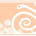 無料テンプレート 2025年の年賀状テンプレート（巳年） カフェ