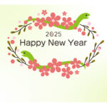 無料テンプレート 2025年の年賀状テンプレート（巳年） SNS