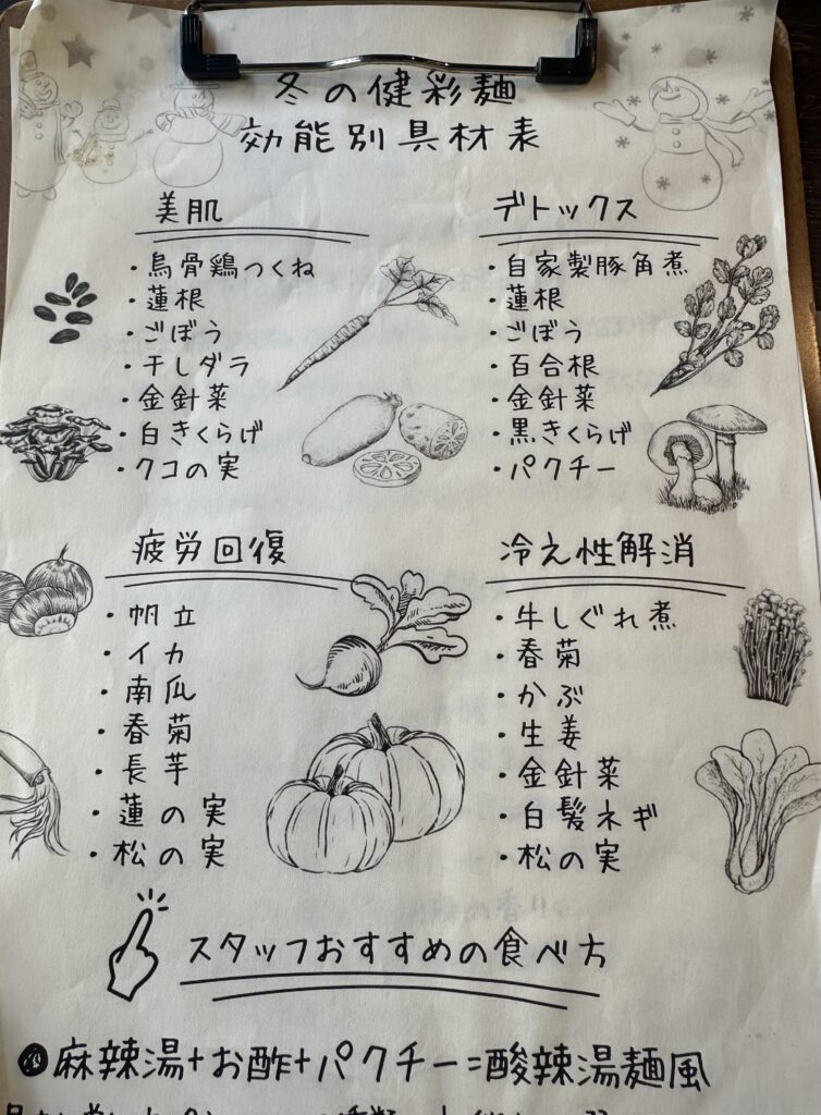 選べる健彩?の具材表★