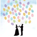 バルーンタイプのおしゃれなウエディングツリー！風船で描くツリーのテンプレート・自作できる結婚証明書♪ 風船を持っているようなデザインに仕上がる、おしゃれなバルー