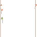 風船と星がかわいいシンプルなイラストフレーム「透過PNG」なので写真なども簡単に挿入出来るテンプレート 5カラーセットです。風船と星がかわいい！フレーム素材とな