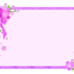 桜の花＆つぼみ「JPG/PDF/透過PNG」かわいいイラストのフレーム（飾り枠）のテンプレートとなります。桜の花が華やかなデザインのフレームとなり、透過PNGな