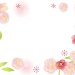 季節の花（12月・冬）クリスマスローズのフレーム（案内状/お礼状/町内会のお知らせ）などにおすすめの12月の花、クリスマスローズで描かれた飾り枠の素材となります