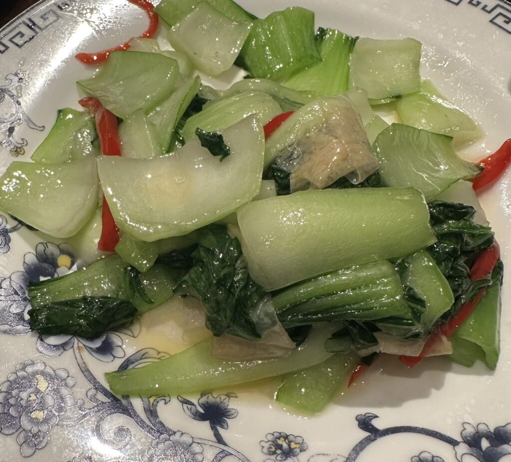 青菜と湯葉のあっさり炒め