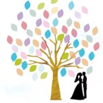 おしゃれなウェディングツリーが手作りできるテンプレート☆家族婚などの少人数にもおすすめ・結婚証明書 結婚式でゲストと一緒に手作りできるおしゃれなウェディングツリ