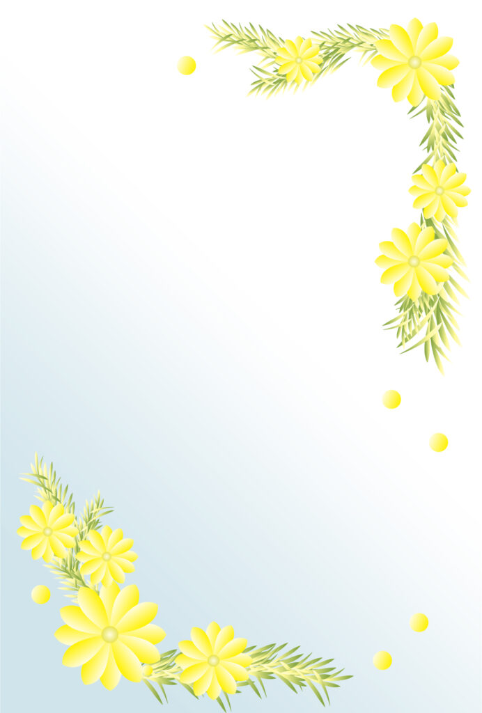 1月の花のデザイン(福寿草の花