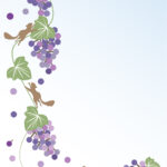 9月のデザイン（葡萄の木と3匹のリスのかわいいイラスト・ポストカード・職場の広報誌・連絡帳）JPG・PNG・PDFをでダウンロードが出来る素材となります。 9月