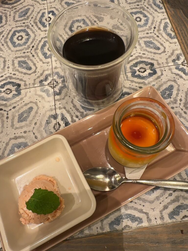 アイスとプリン