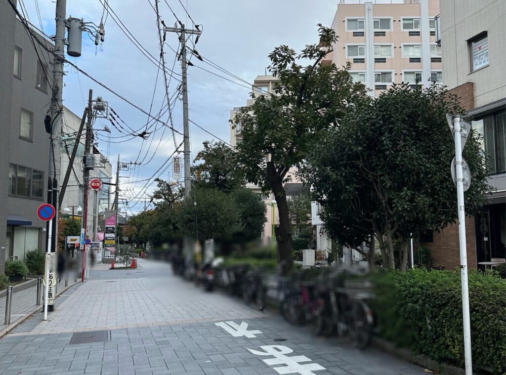「食品館あおば自由が丘店」がある九品仏川緑道