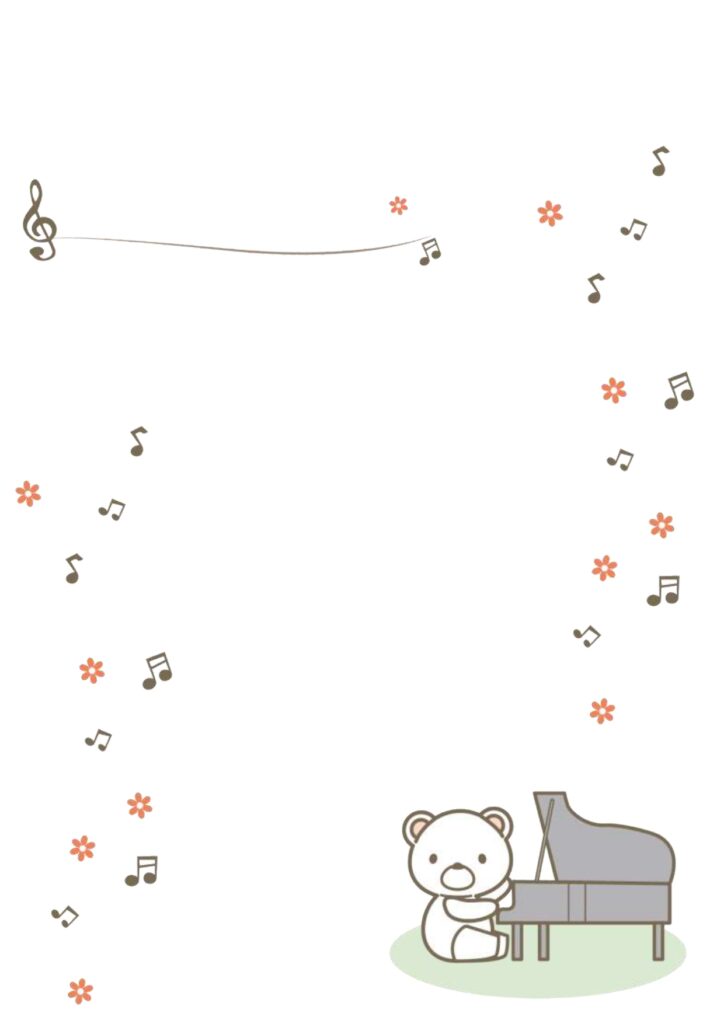 楽器・音楽教室(ピアノを弾く白
