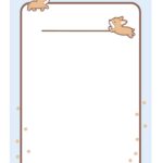 おしゃれな（4匹のコーギー犬・動物）飲食店の店内・店頭「POP・張り紙・お知らせ」に使える「Excel・Word・PDF・JPG」をダウンロードが出来るテンプレ