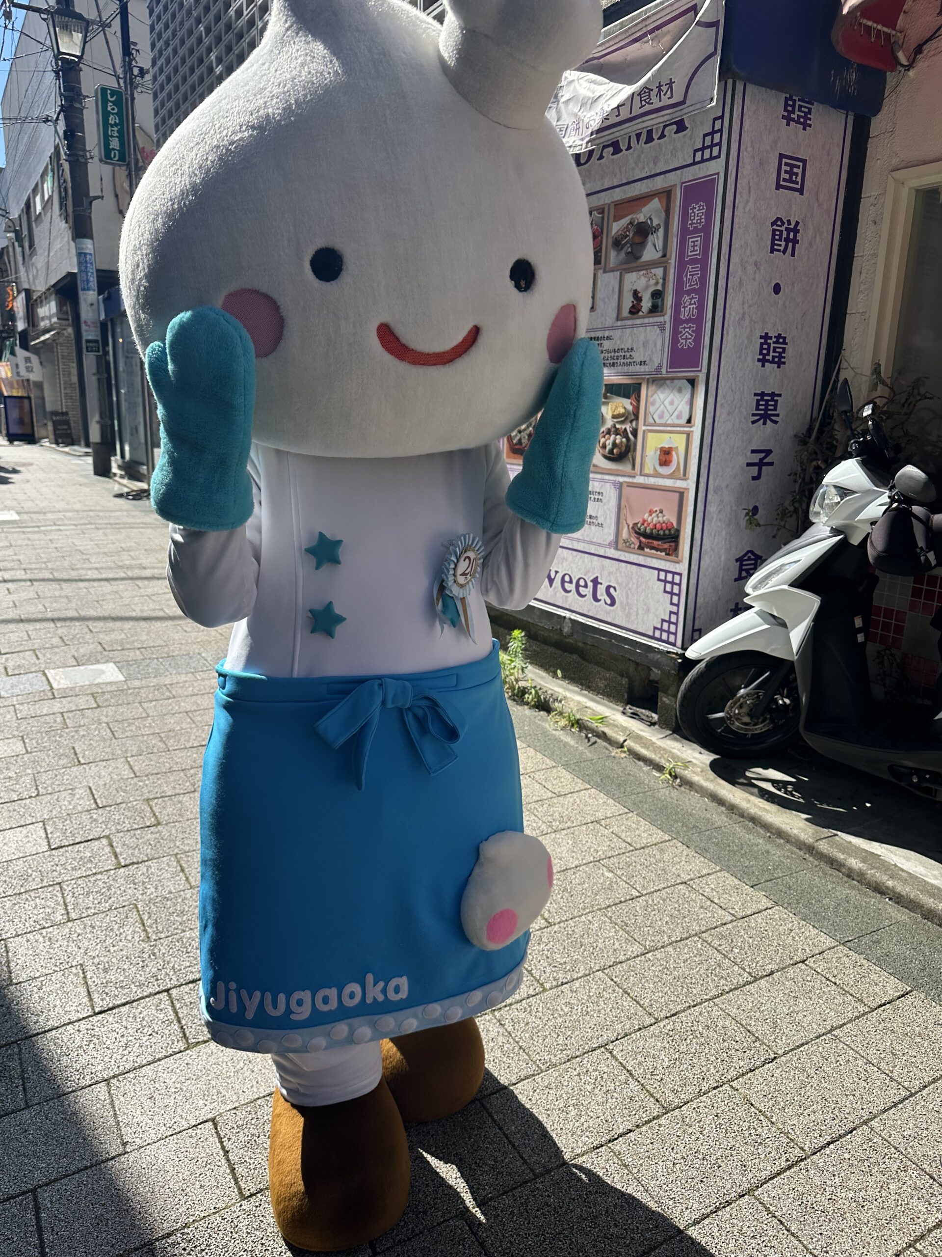 先日、自由が丘納涼盆踊り大会2025に行ったら、ホイップるんくんい会えました♪ 自由が丘のマスコットキャラクターホイップるんです。ホイップクリームの妖精さんで、