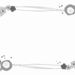 無料テンプレート フレーム素材・飾り枠 小花