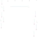 お店や店舗[お知らせ・張り紙]しずく型の宝石の吊り飾りのイラストフレーム（Excel・Word・PDF・JPG）のテンプレートとなります。しずく型のピンク色の宝