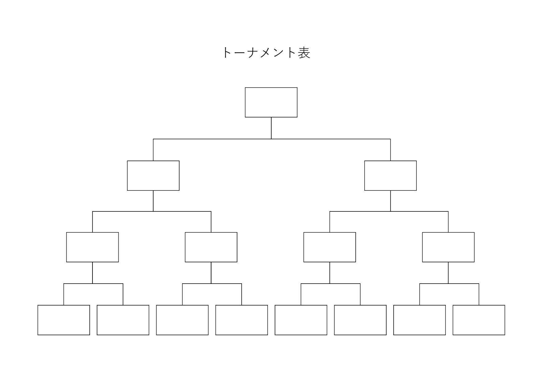 シンプルで作成が簡単な8チーム用のトーナメント表エクセルとワードで作り方簡単 シンプルで作成が簡単な8チーム用のトーナメント表エクセルとワードで作り方も非常に簡