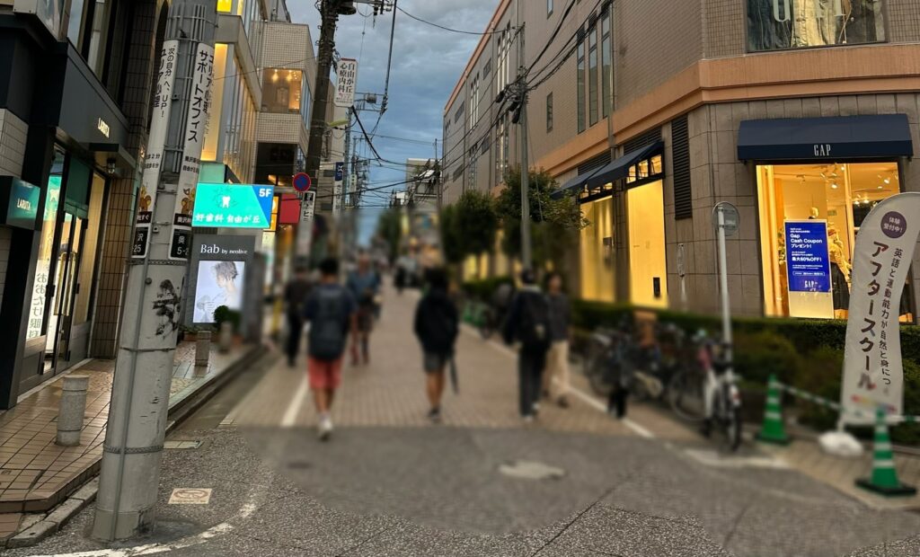 緩やかな坂