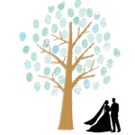 手作りできる結婚証明書！ゲストと作り上げるウェディングツリーのおしゃれなテンプレート！スタンプ・シールでアレンジ自在♪ 結婚式に招待したゲストと作り上げる二人の