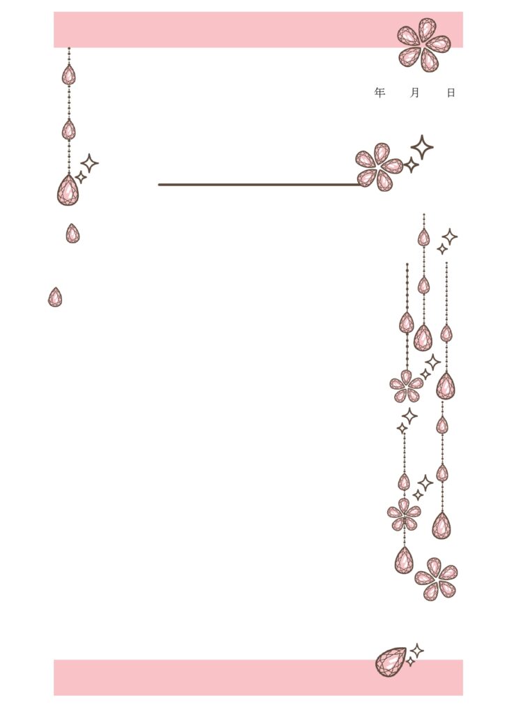 かわいい!ピンク色のしずく型の