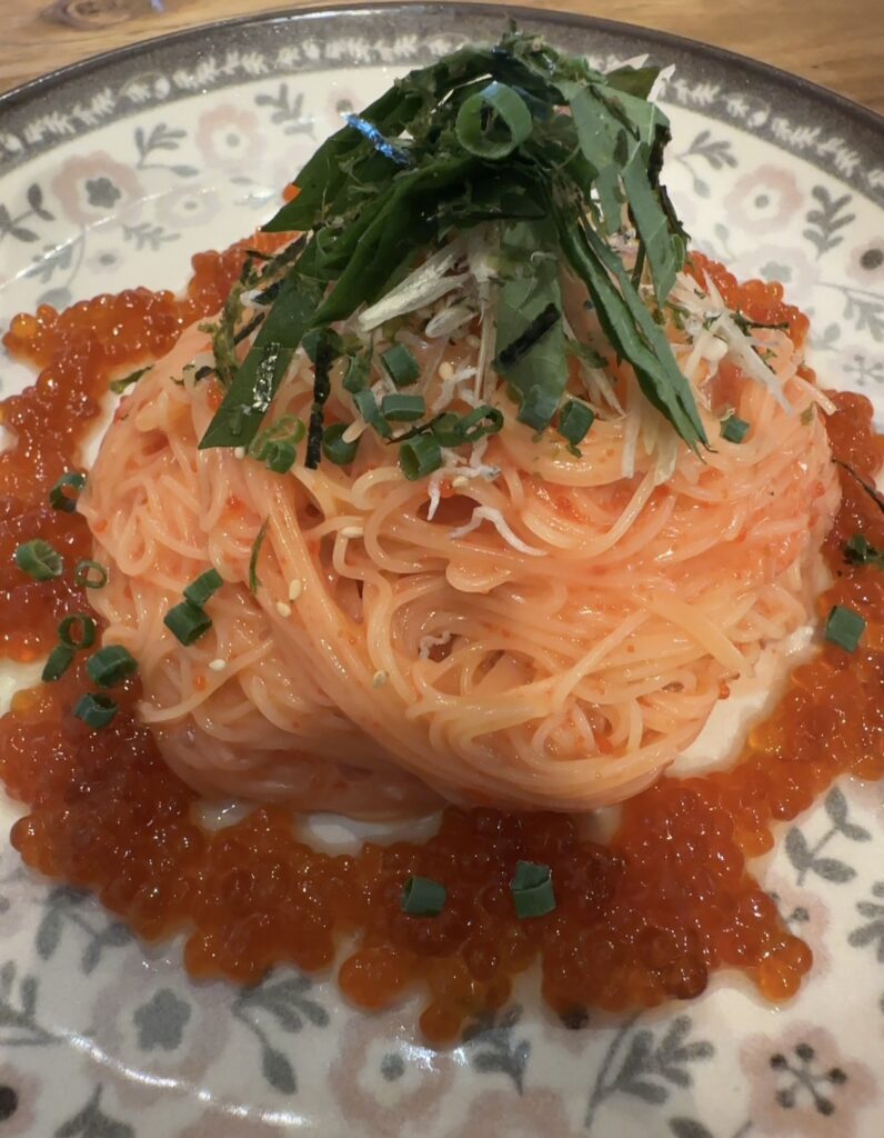 明太子とイクラの冷製カッペリーニ