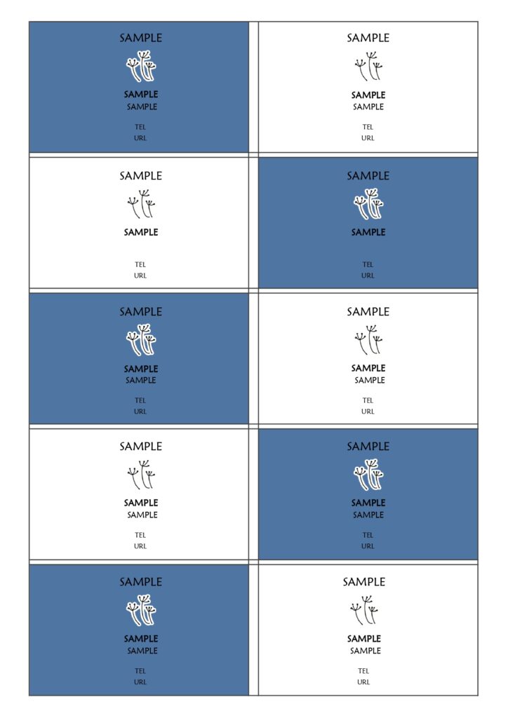 【名刺のテンプレート】ブルーで