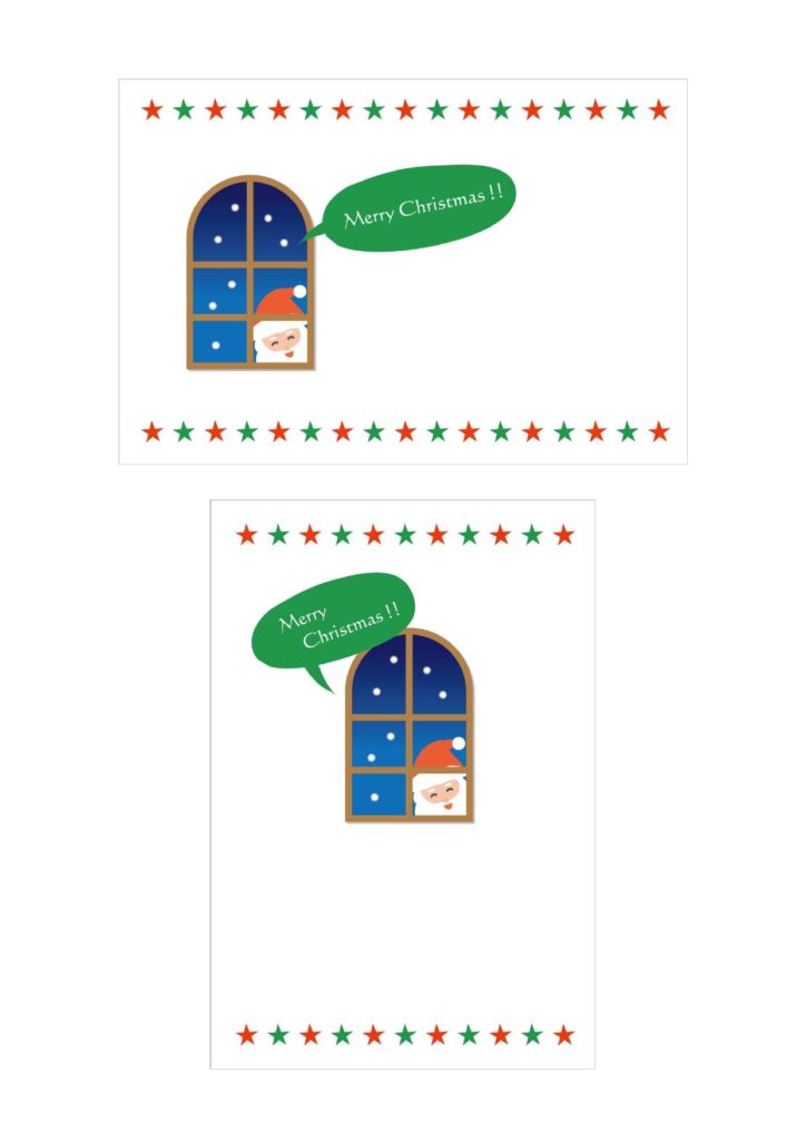 クリスマスカード★窓から覗いて