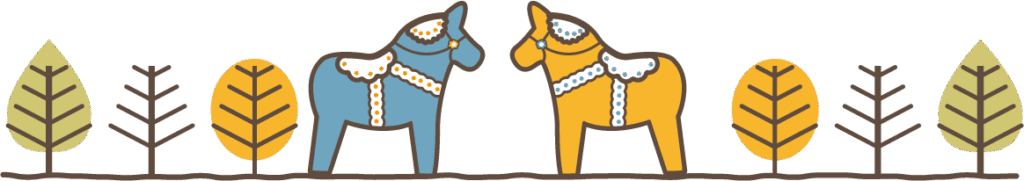 北欧風☆幸せを運ぶ木馬が見つめ