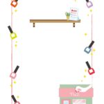 ネイルサロン・教室（かわいいフレーム）簡単編集「POP・お知らせ・張り紙」フリー素材 ネイルサロン・教室（かわいいフレーム）簡単編集「POP・お知らせ・張り紙」