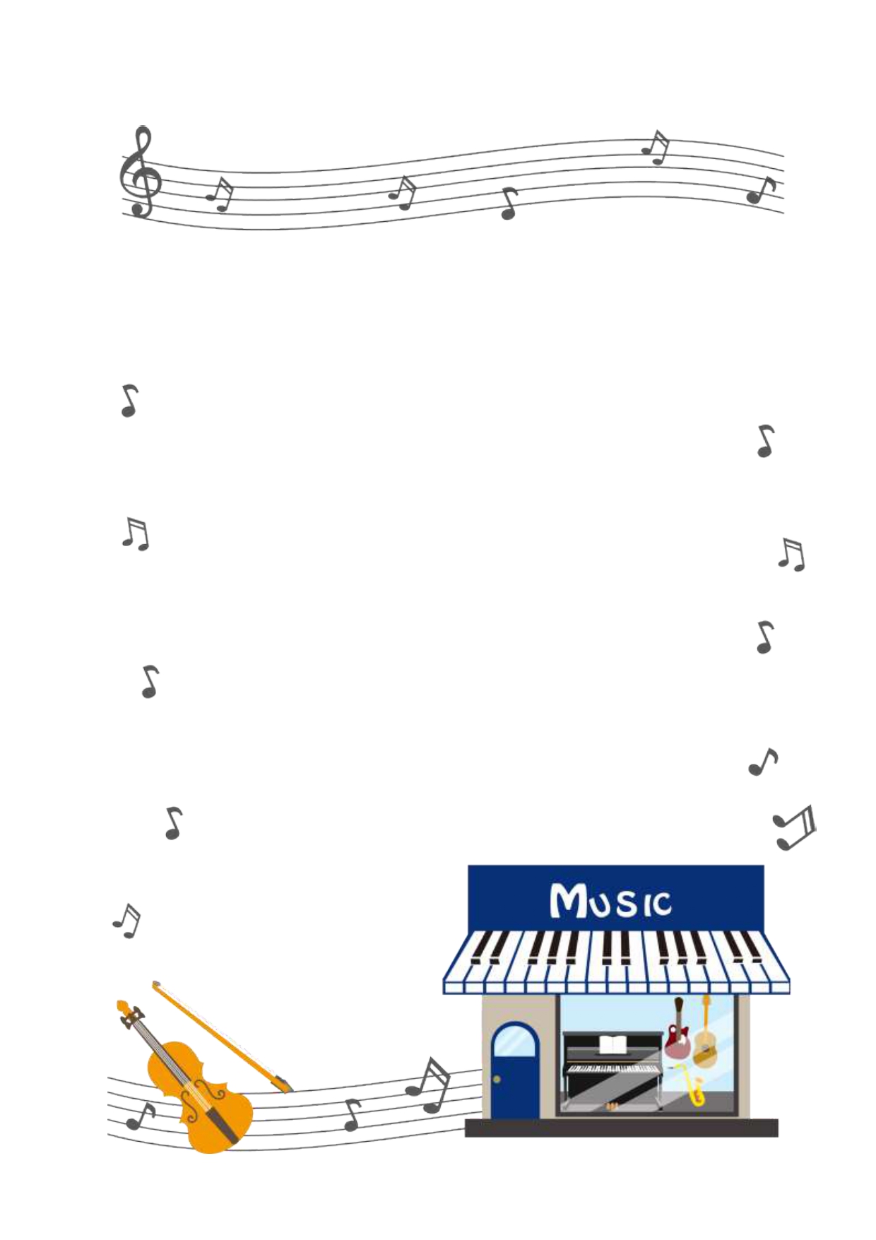 無料テンプレート お知らせ・張り紙 店舗