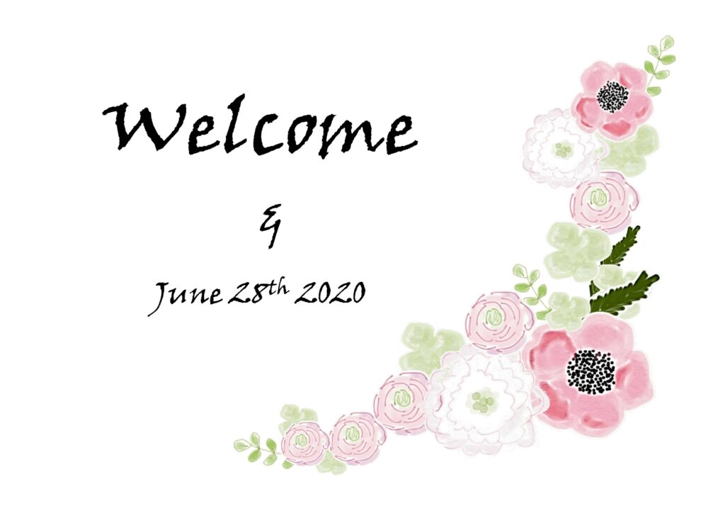 結婚式ウェルカムボード☆明るい