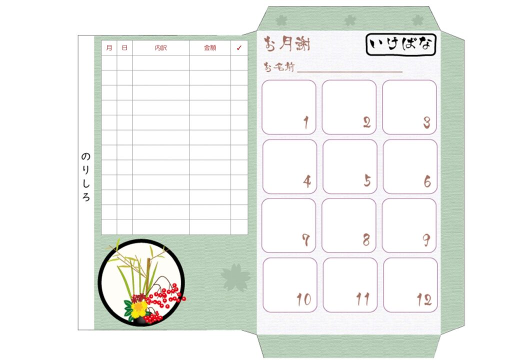 初心者でも使いやすい月謝袋・集