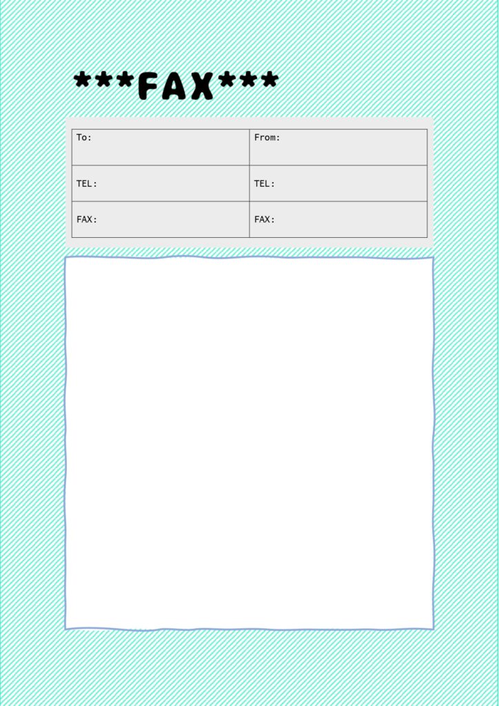 【FAX送付状】ポップでかわい