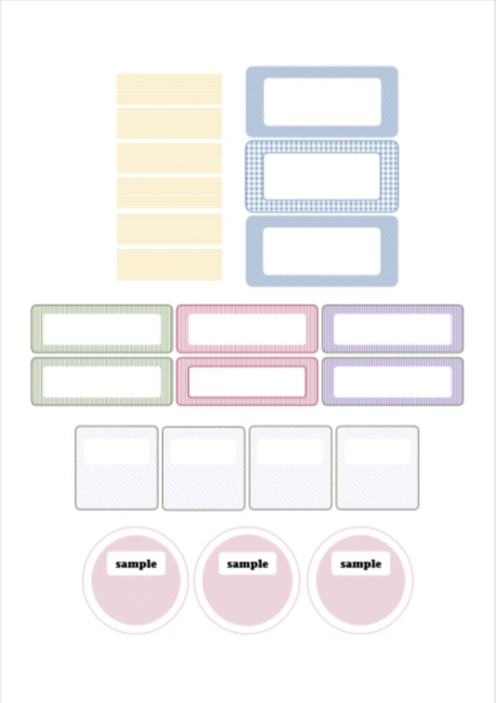 【ラベルシール】お名前シールの