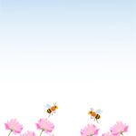 4月の花のデザイン（レンゲソウの花かわいいイラスト・プリント作成・進級祝い・レジュメ）JPG・PNG・PDFをダウンロードが出来る素材となります。レンゲソウの上