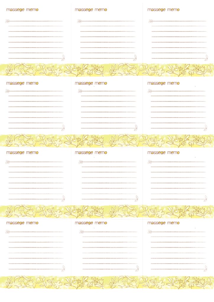 和洋折衷のおしゃれな伝言メモの