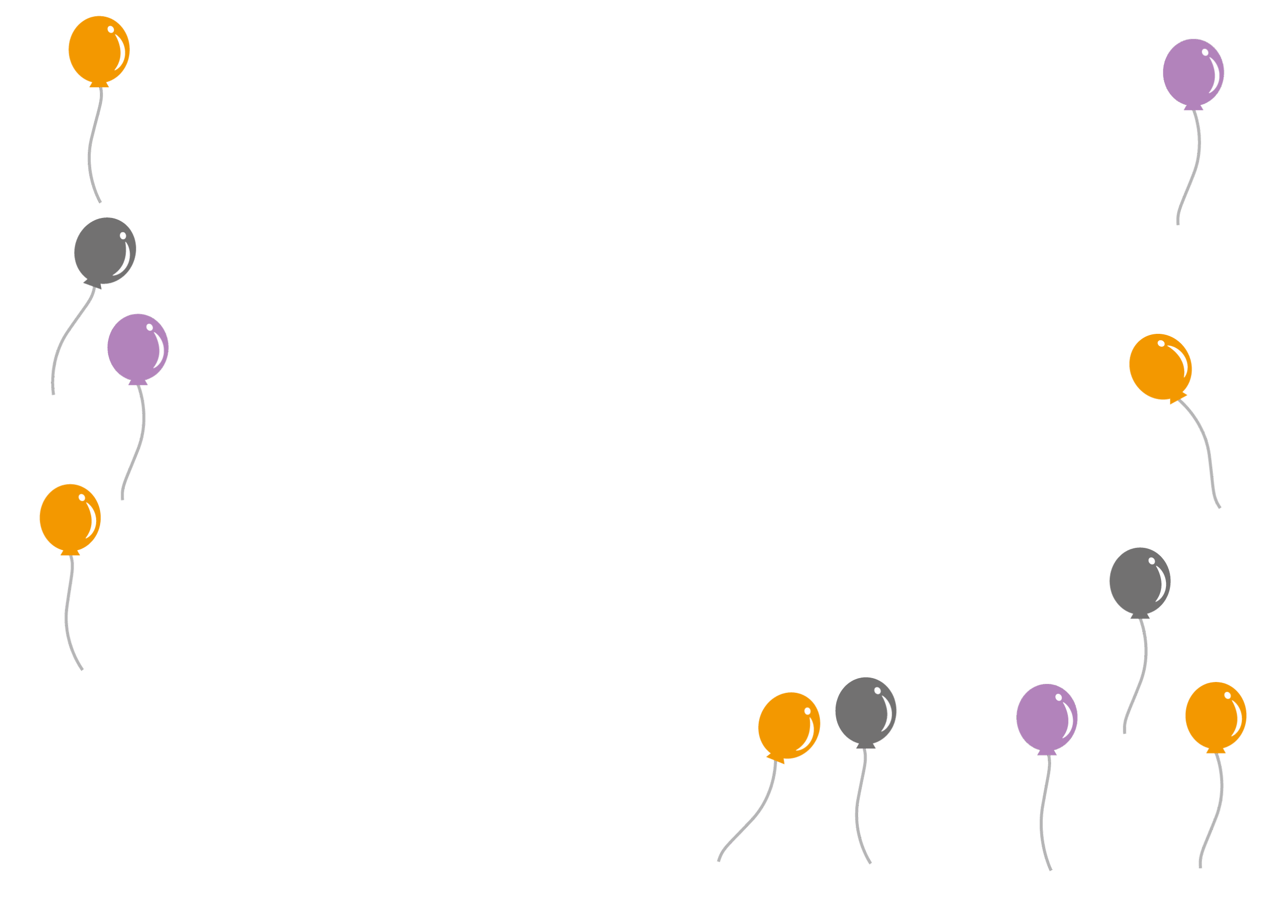 無料テンプレート ワンポイント 風船