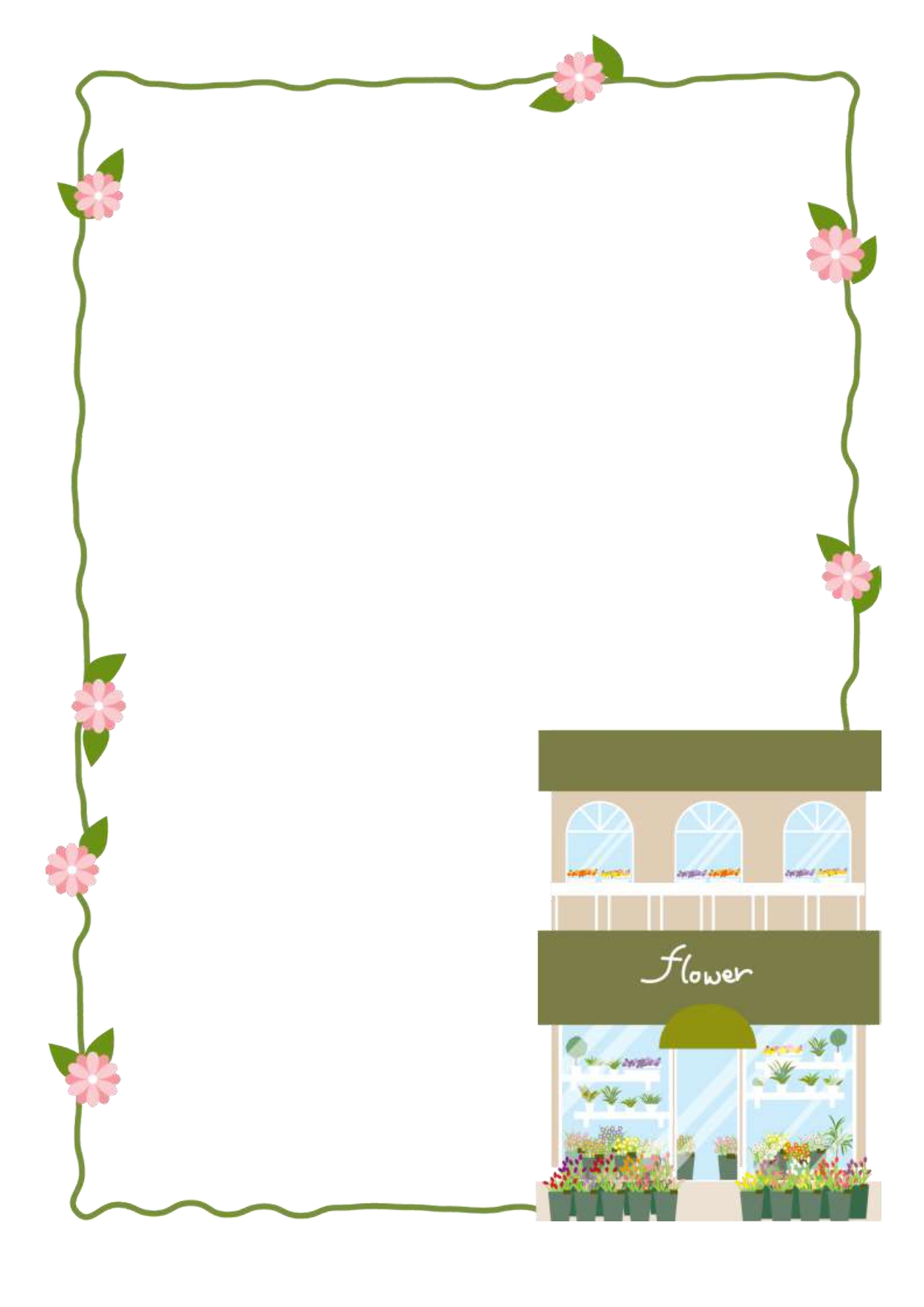 無料テンプレート お知らせ・張り紙 お店