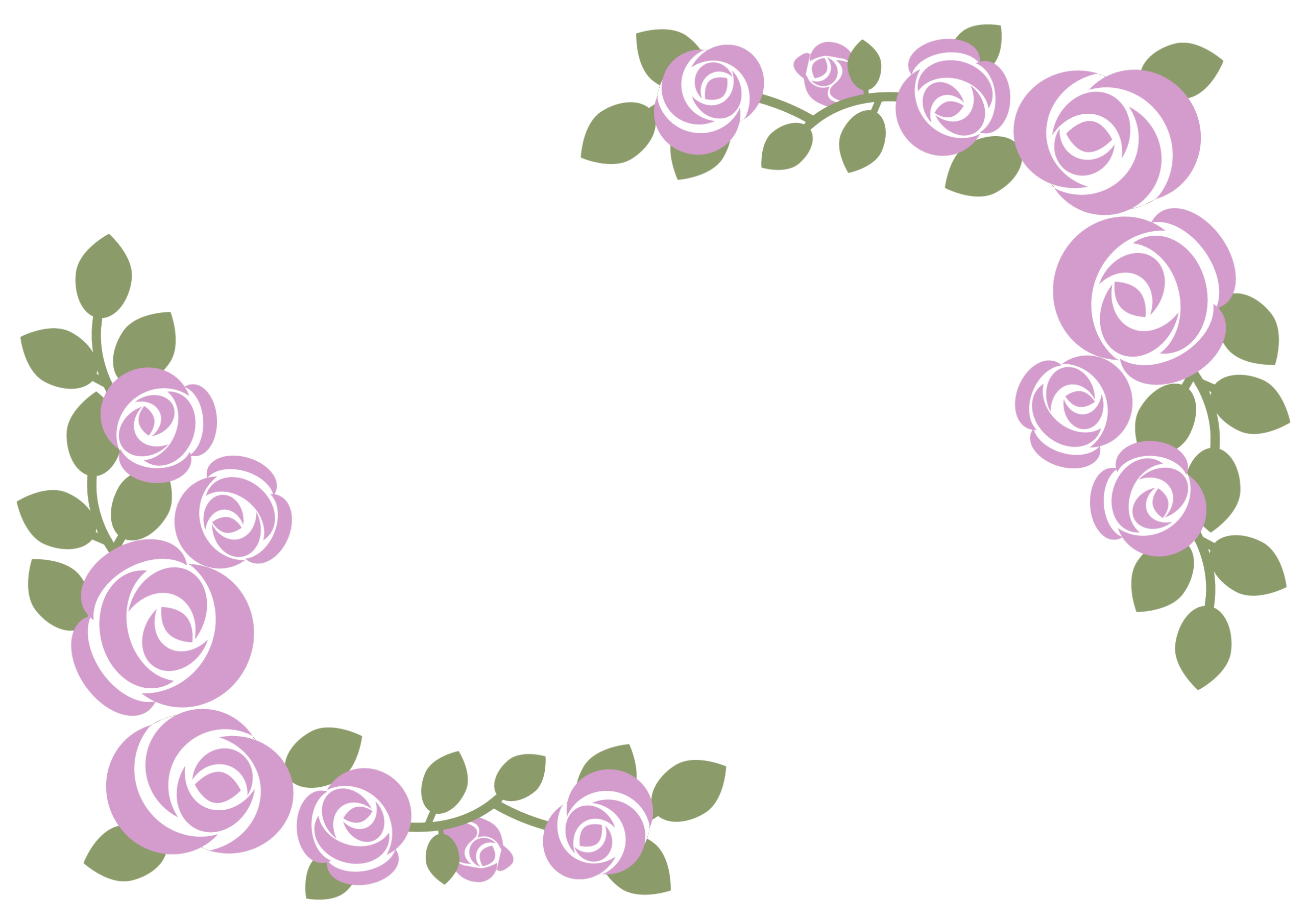 無料テンプレート ワンポイント 薔薇