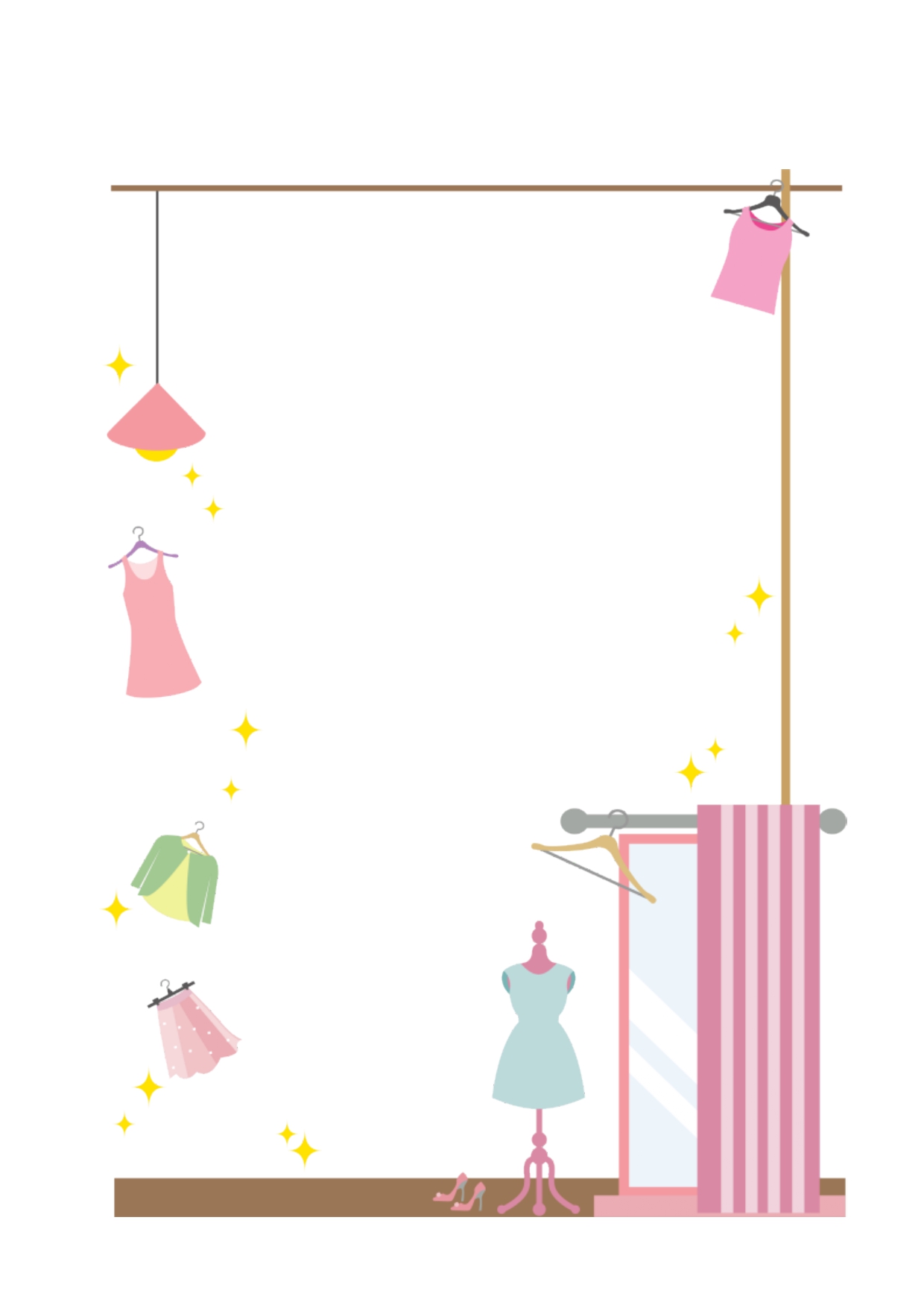 無料テンプレート お知らせ・張り紙 お店