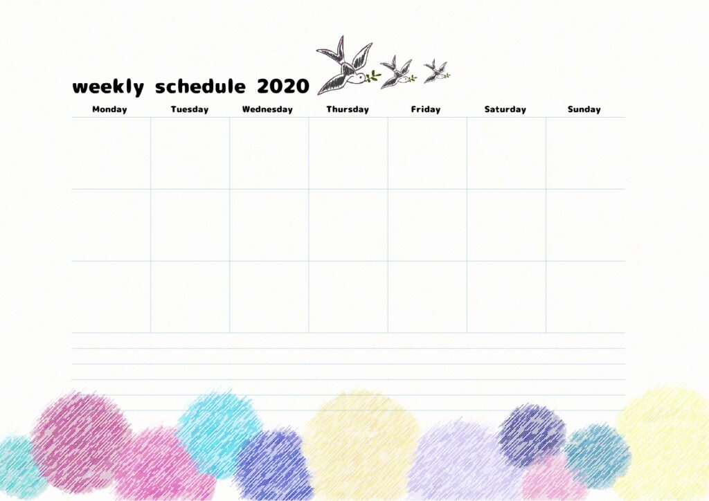 カラフルでかわいい丸いイラスト