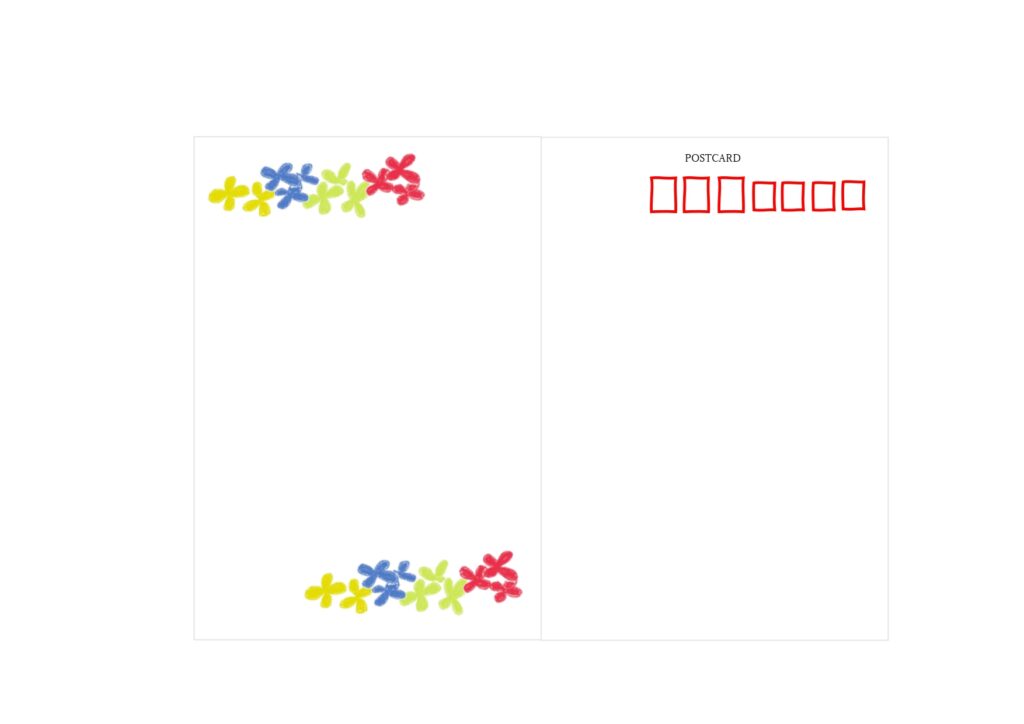 はがき用紙のテンプレート◎印刷