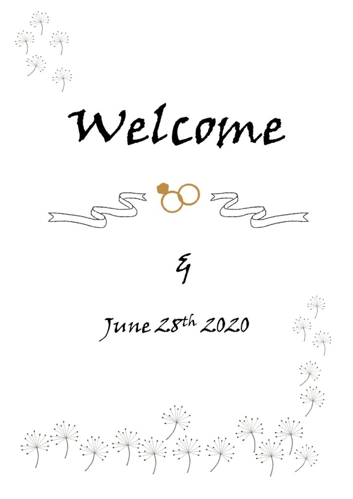 【結婚式ウェルカムボード】爽や