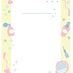 かわいい書類フレーム（メイクアップ＆コスメセット）書類・FAX送付状「Excel・Word・PDF」のテンプレートとなります。イラストでコスメやメイクアップなど