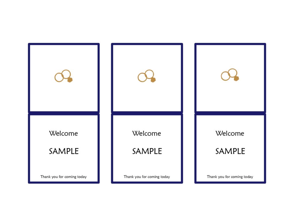 【結婚式･席札のテンプレート】