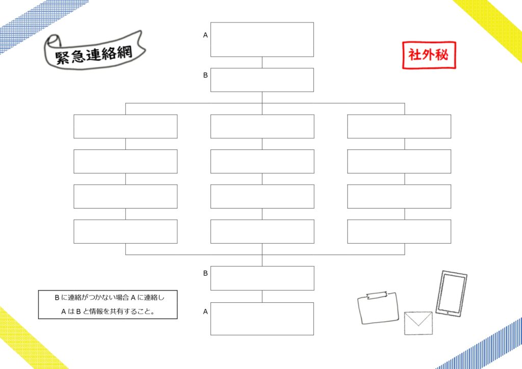 会社用･緊急連絡網のテンプレー