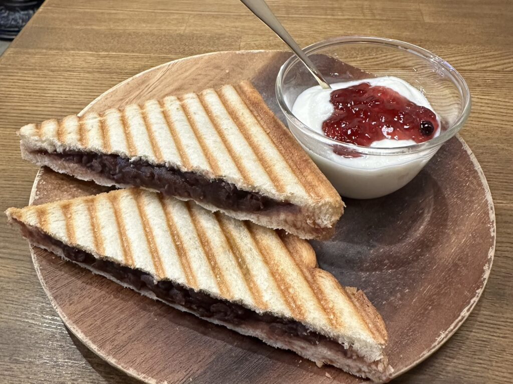 あんバターのホットサンド